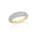 Diamond Dome Two-Tone Pinky Ring