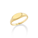 East to West Signet Ring