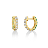 Emerald & Diamond Huggies