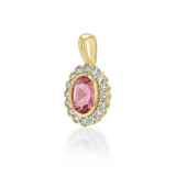 Petite Heirloom Pendant in Rosy