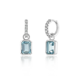 Diana Huggies with Aquamarine Drops