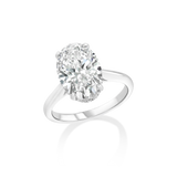 Oval Diamond Solitaire Ring