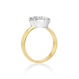 Mega Pear Button Back Pinky Ring
