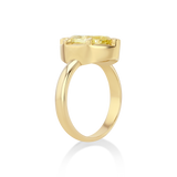 Mega Marquise Button Back Ring in Fancy Yellow