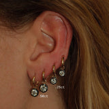 Mini Georgian Drops in Black Rhodium