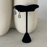 Diana Huggies with Aquamarine Black Rhodium Drops