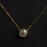 Solitaire Bezel Diamond Necklace