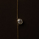 Solitaire Bezel Diamond Necklace
