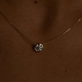 Solitaire Bezel Diamond Necklace