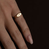 East to West Signet Ring