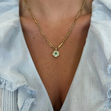 Golden Hour Charm in Minty Tourmaline