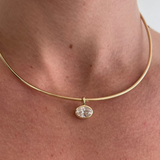 Signature Oval Diamond Bezel Drop