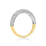 Diamond Dome Two-Tone Pinky Ring