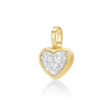 Petite Signature Heart Diamond Bezel Drop