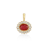 Petite East West Heirloom Pendant in Cherry