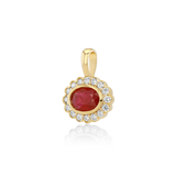 Petite East West Heirloom Pendant in Cherry