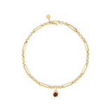 Mini Golden Hour Charm in Rhodolite Garnet