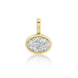 Petite Signature Oval Diamond Bezel Drop
