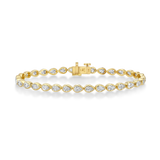 Diamond Pear Bezel Tennis Bracelet