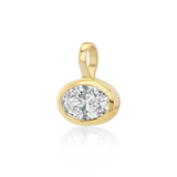 Petite Signature Oval Diamond Bezel Drop