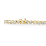 Diamond Pear Bezel Tennis Bracelet