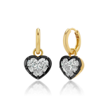 Mega Heart Georgians in Black Rhodium