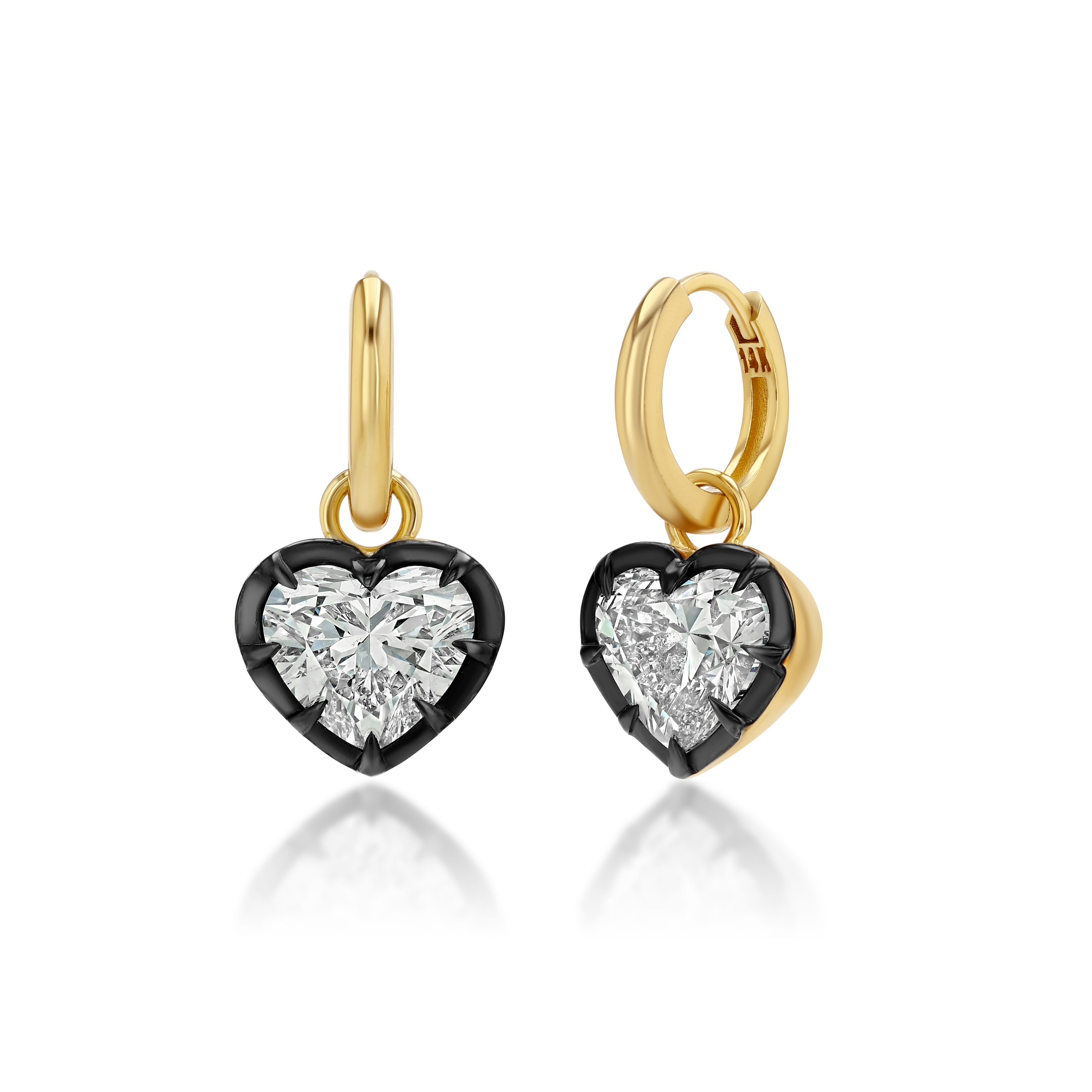 Mega Heart Georgians in Black Rhodium, image 4 of 4