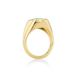 Forma Pear Bezel Ring in Lagoon