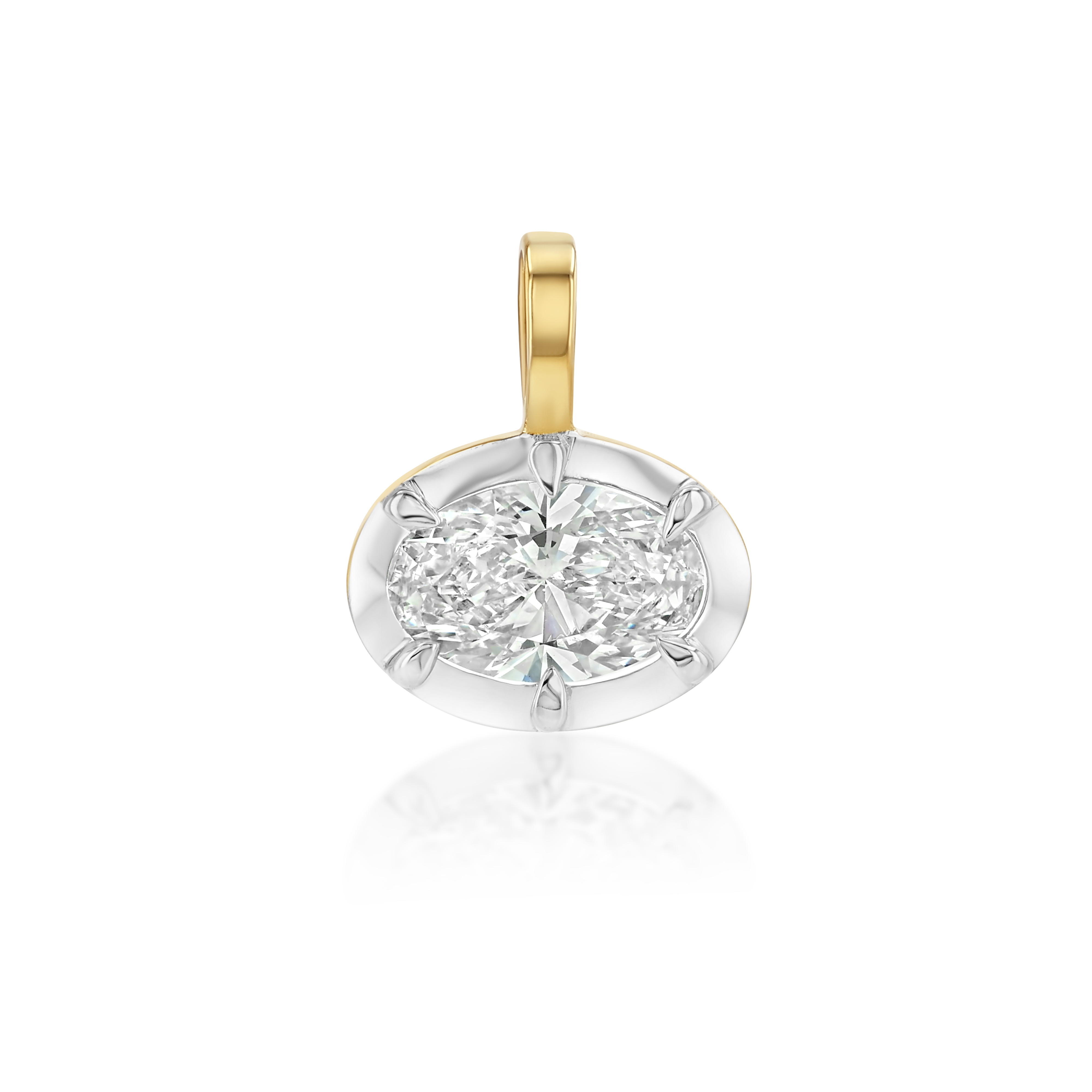 Oval Georgian Diamond Drop Charm, image 1 of 4