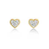 Signature Heart Diamond Bezel Studs