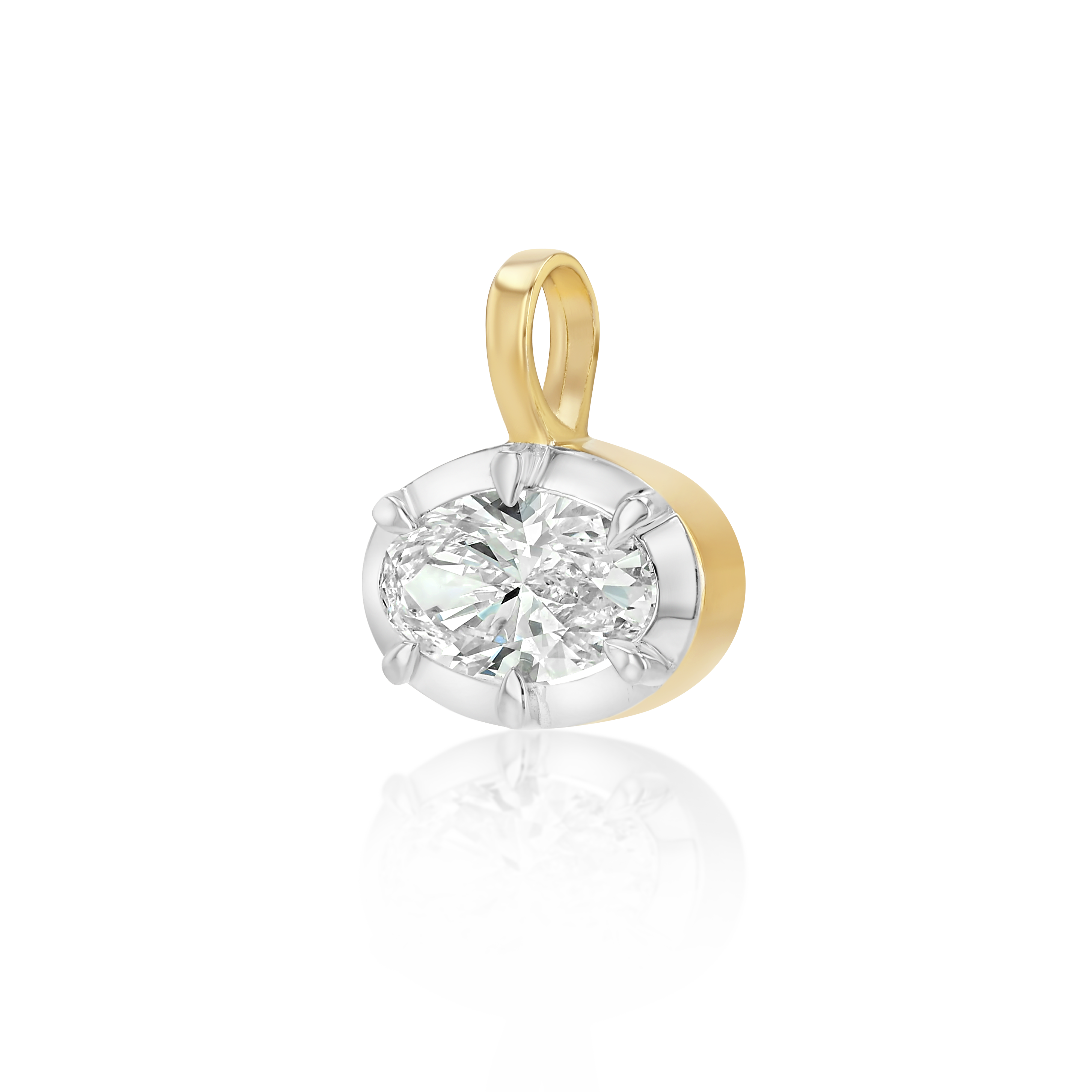 Oval Georgian Diamond Drop Charm, image 3 of 4