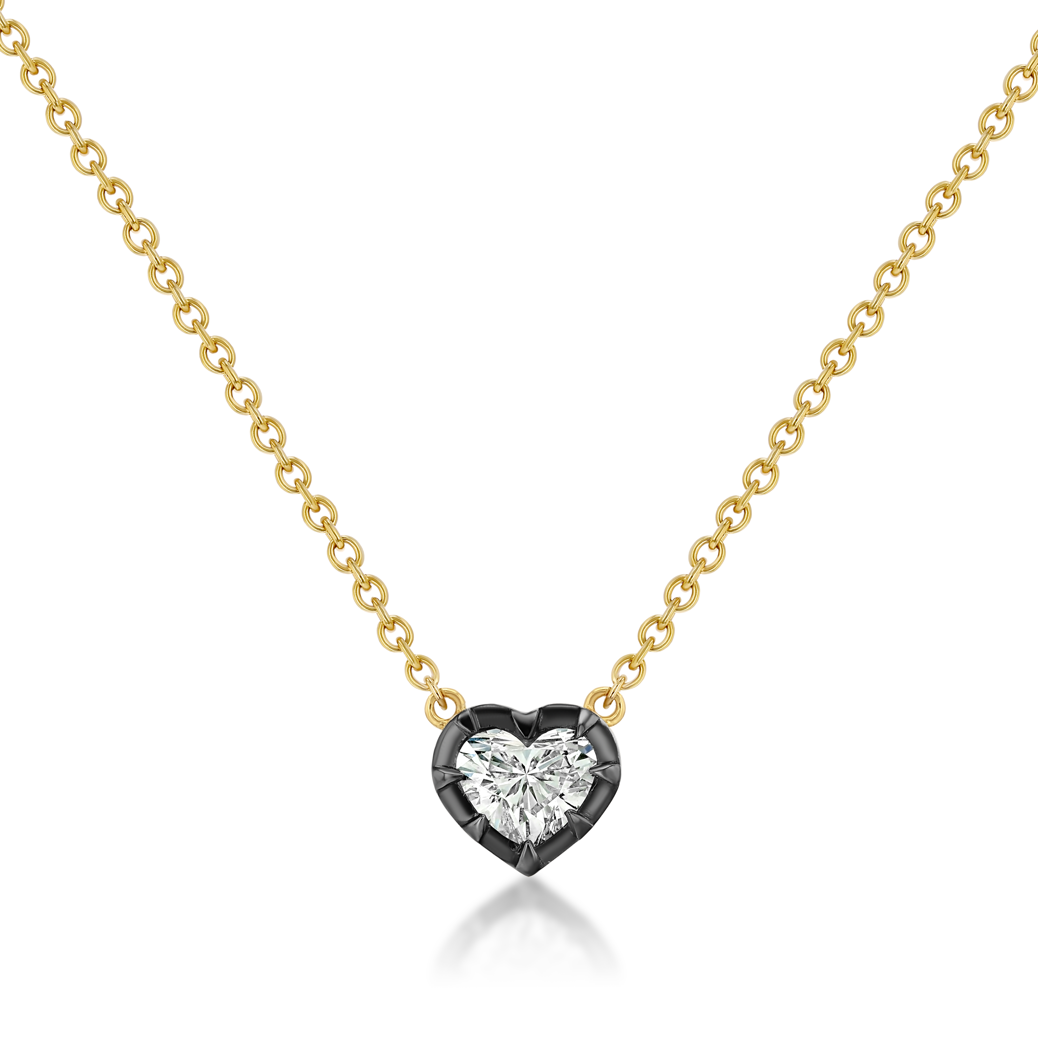Heart Georgian Necklace on Classic Chain, image 3 of 3