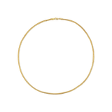 Willow Chain — a solid-gold necklace with a refined Franco weave, designed to feel buttery soft against the skin and to catch the light beautifully.