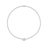 The Mega Oval Solitaire Necklace