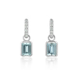 Diana Huggies with Aquamarine Drops