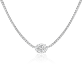 The Mega Oval Solitaire Necklace