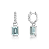 Diana Huggies with Aquamarine Drops