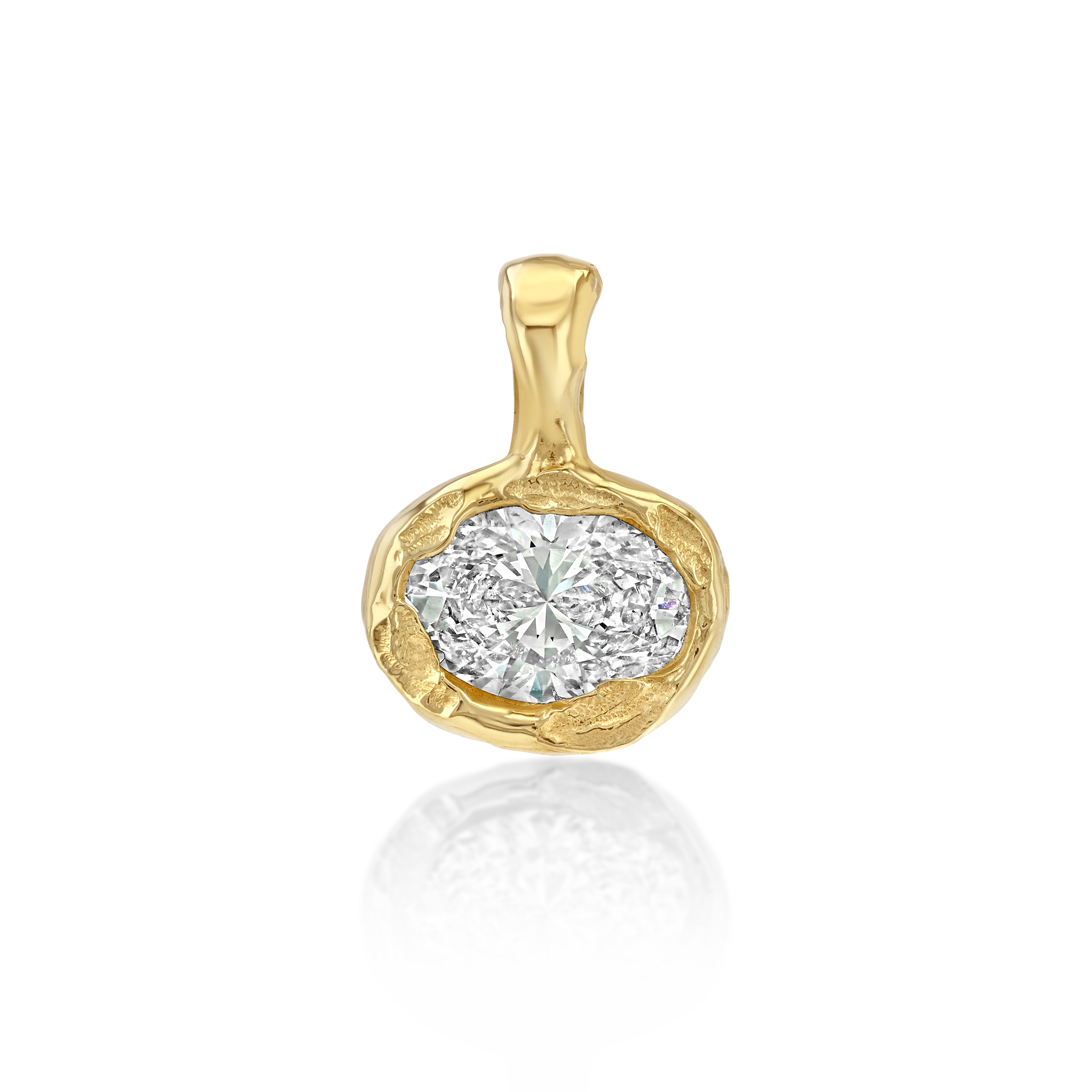 Petite Golden Hour Oval Bezel Drop, image 1 of 5