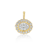 Mega East-West Heirloom Pendant in Snow