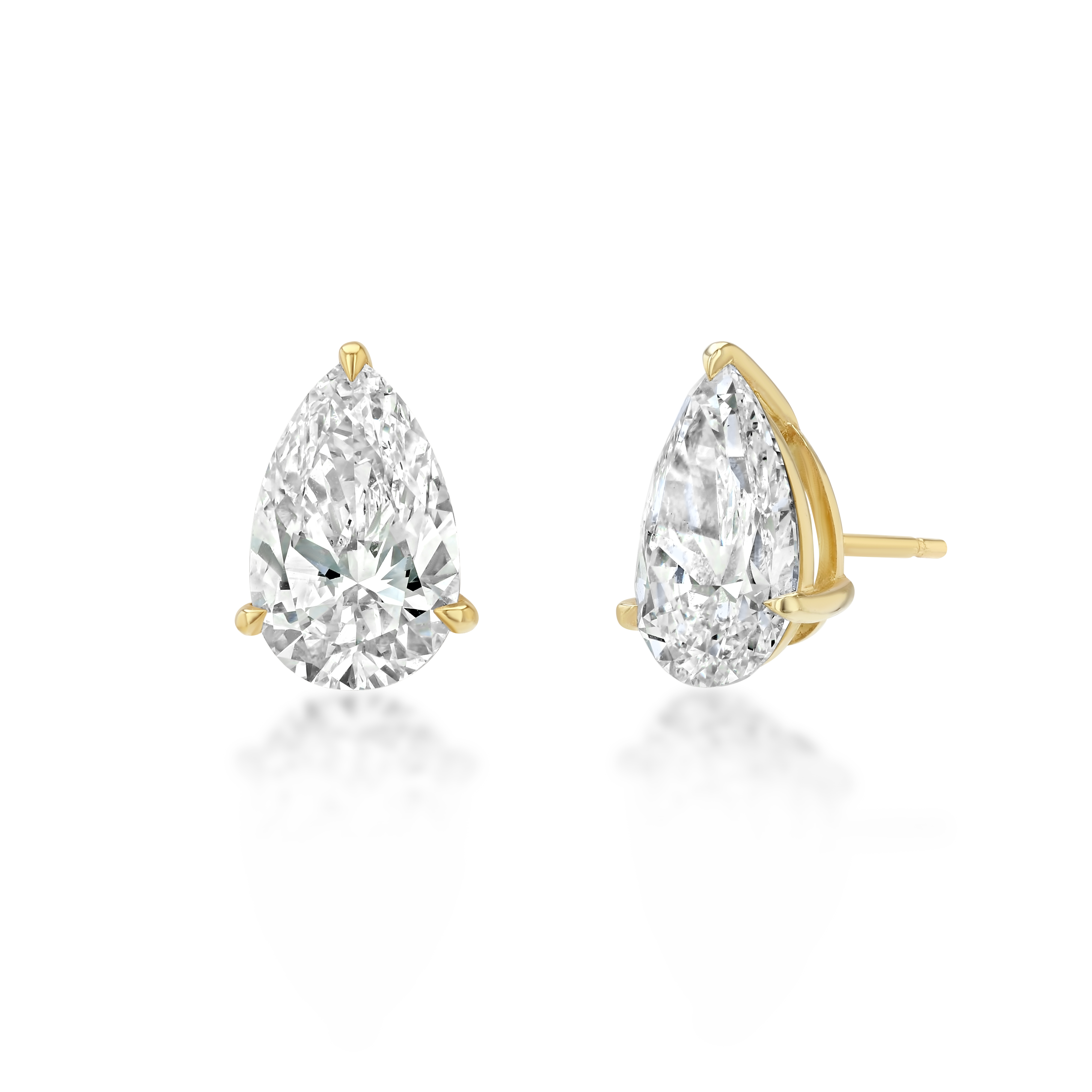 Real Fine Signature Pear Studs, image 3 of 7