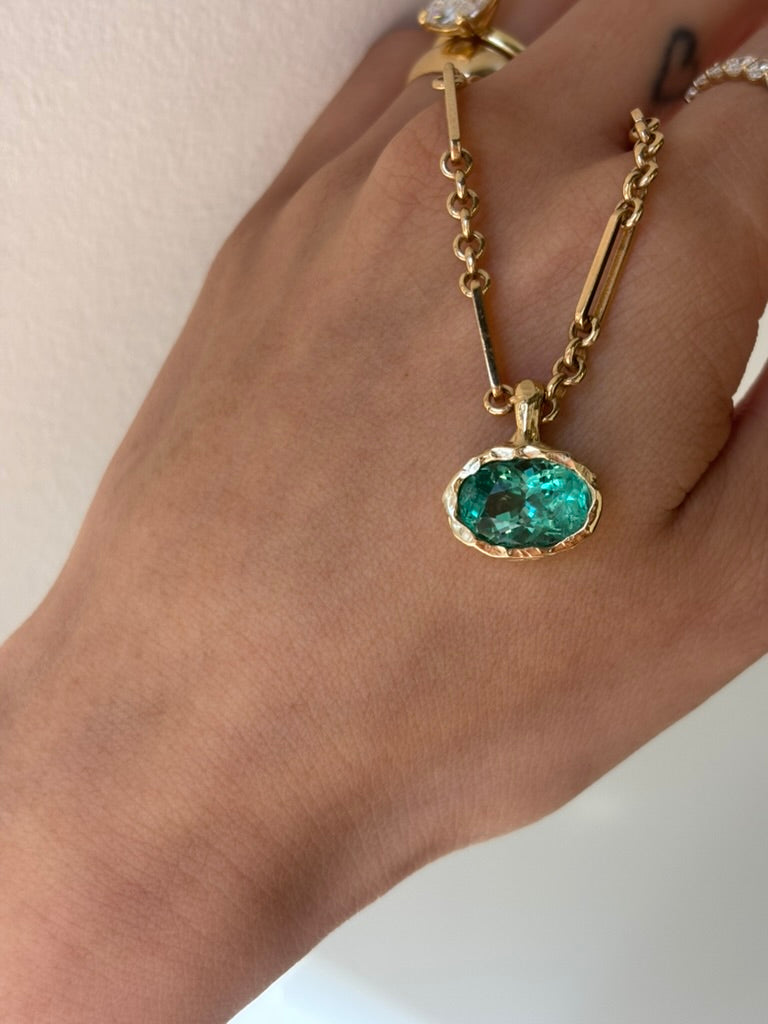 Golden Hour Charm in Lagoon Emerald, image 4 of 5