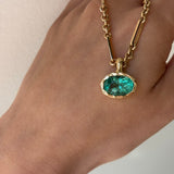 Golden Hour Charm in Lagoon Emerald