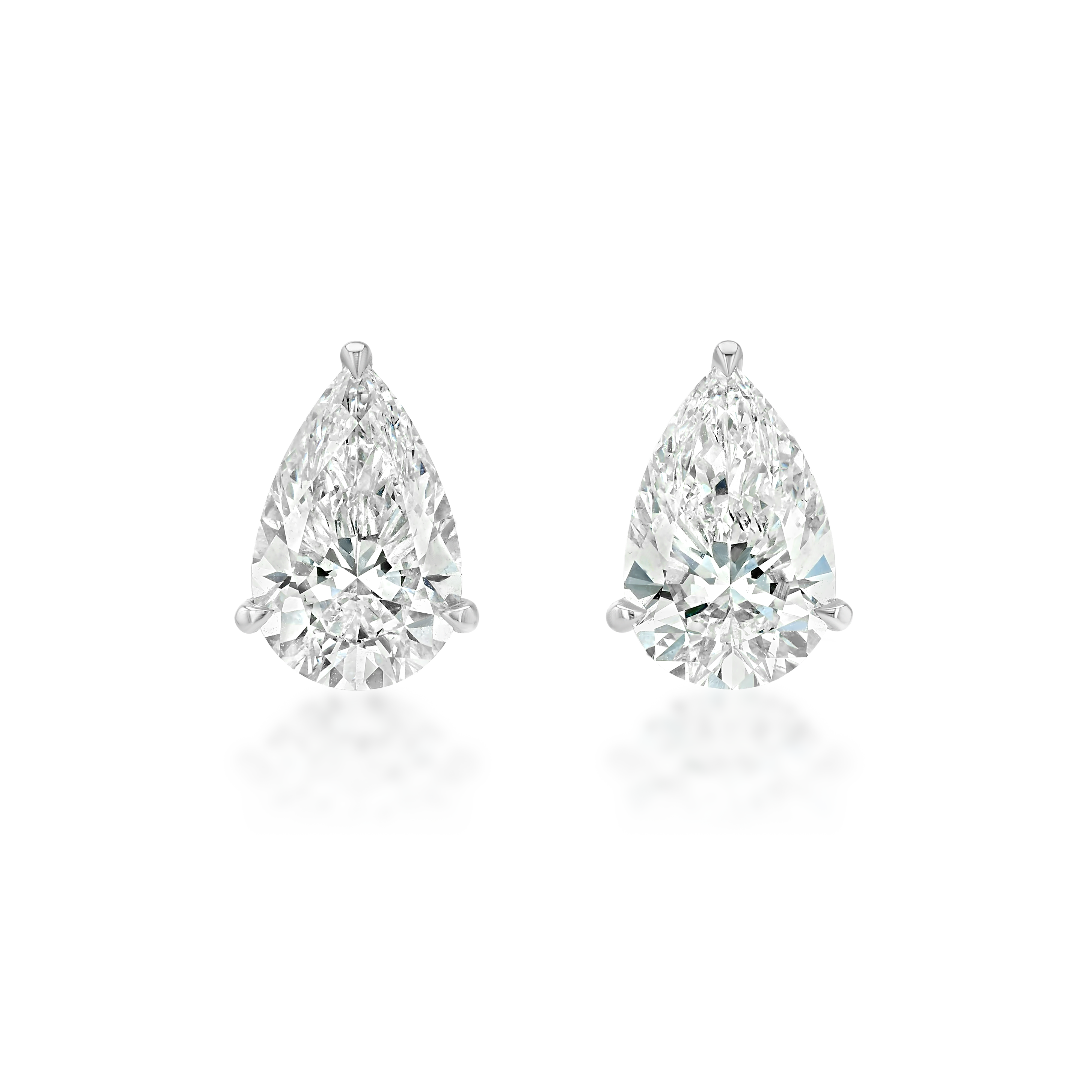 Real Fine Signature Pear Studs, image 1 of 7