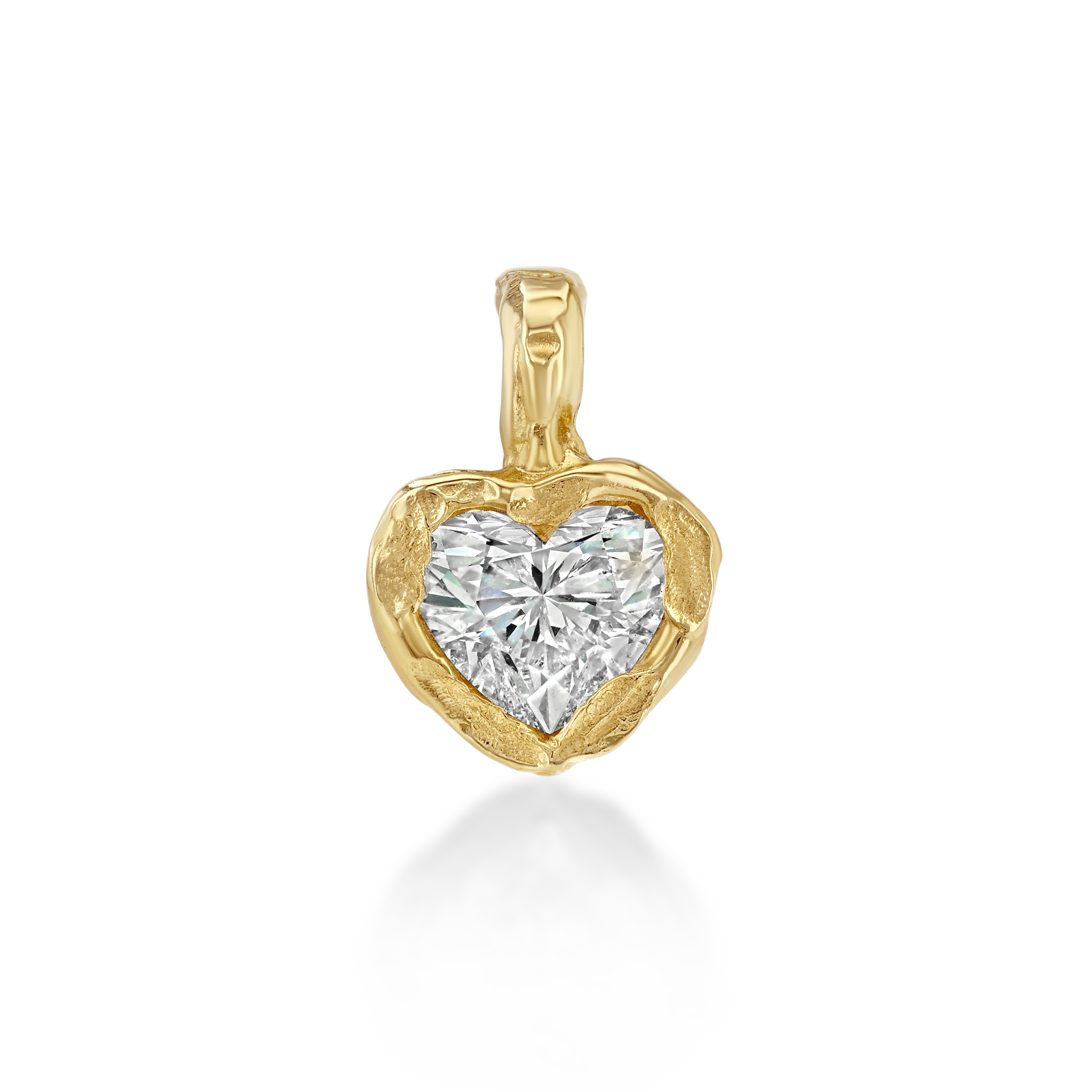 Petite Golden Hour Heart Bezel Drop, image 1 of 7