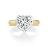 Mega Heart Button Back Pinky Ring