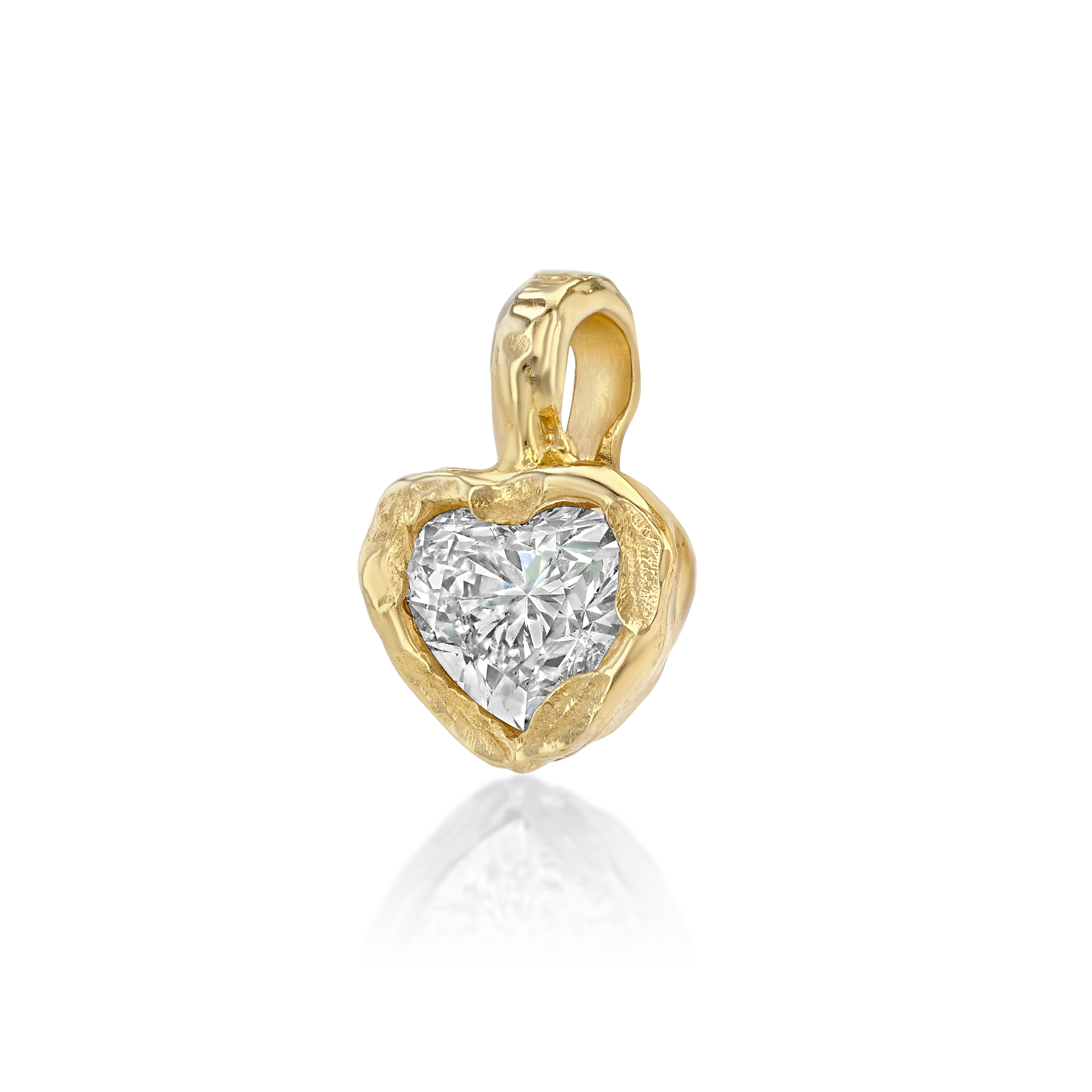 Petite Golden Hour Heart Bezel Drop, image 3 of 7
