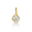 Charm from the Golden Hour collection featuring a lab-grown diamond set in subtly hammered 14k gold with a soft, organic finish that reflects light. Designed to pair with the Hampton Necklace or Anklet.