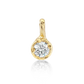 Charm from the Golden Hour collection featuring a lab-grown diamond set in subtly hammered 14k gold with a soft, organic finish that reflects light. Designed to pair with the Hampton Necklace or Anklet.