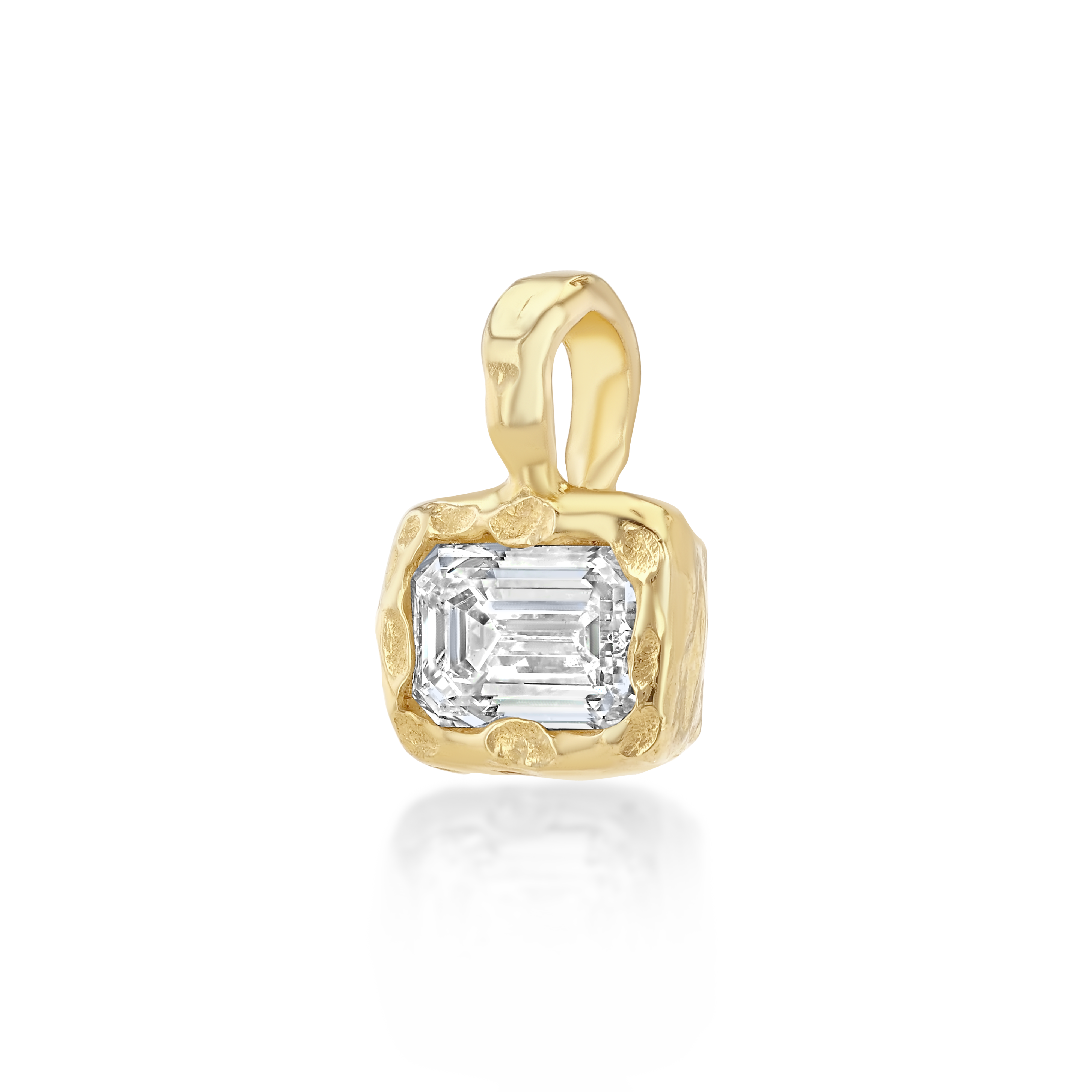Petite Golden Hour Emerald Bezel Drop, image 4 of 7