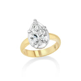 Mega Pear Button Back Pinky Ring